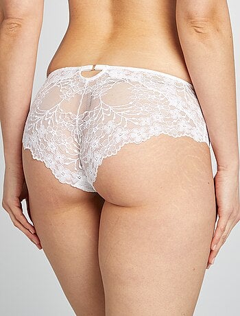 Shorty en dentelle transparente