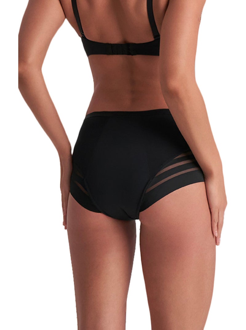Shorty menstruel taille haute lace medium flow Noir - Kiabi