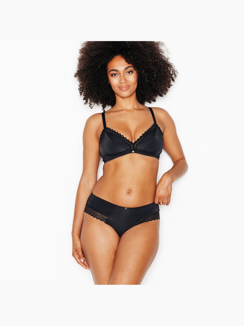 Shorty microfibre douce - rougegorge lingerie Noir - Kiabi