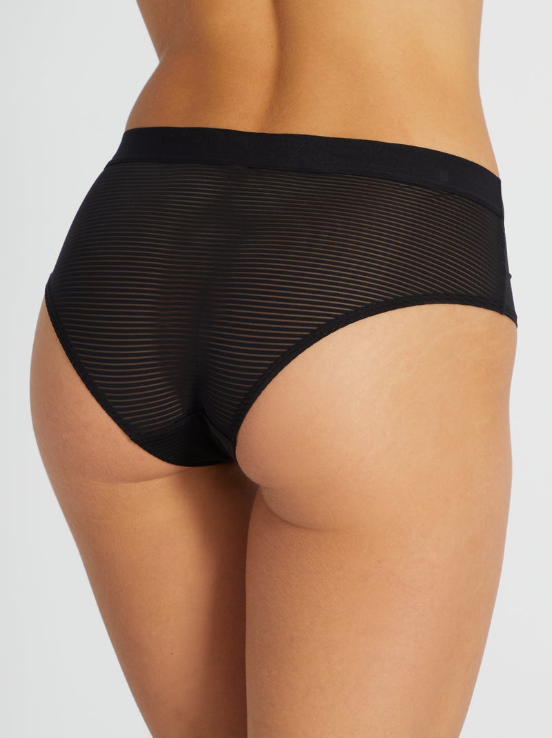 Shorty microfibre noir - Kiabi