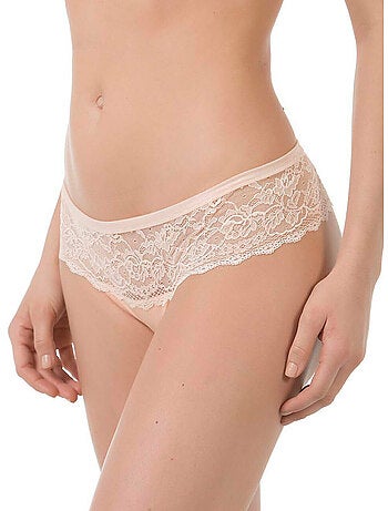 Shorty string clarisse rose poudré
