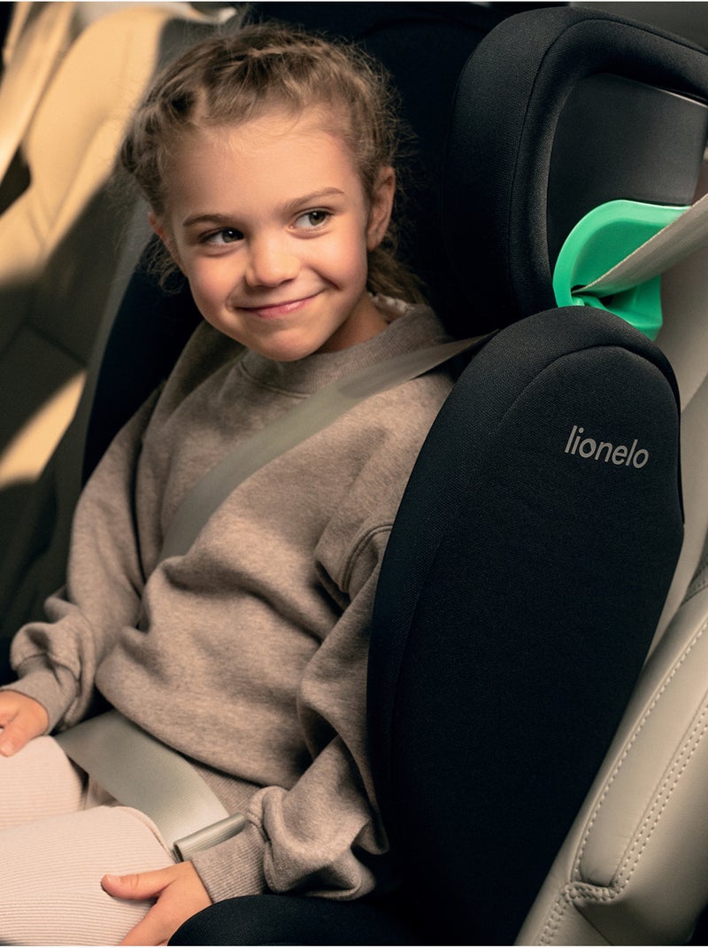 Siège auto 100-150cm LIONELO Hugo i-Size - ISOFIX - Groupe 2/3 - Appui-tête à mémoire de forme Noir - Kiabi