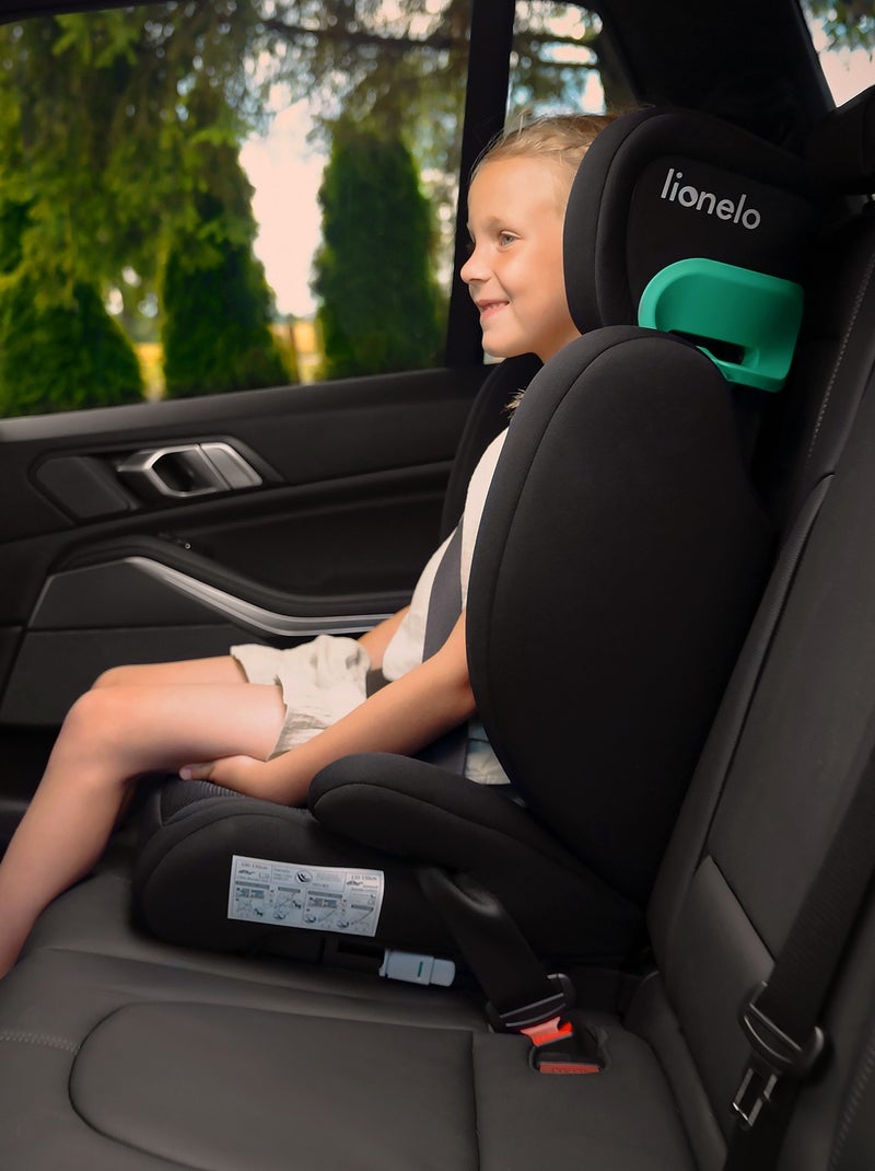 Siège auto 100-150cm LIONELO Hugo i-Size - ISOFIX - Groupe 2/3 - Appui-tête à mémoire de forme Noir Rose - Kiabi