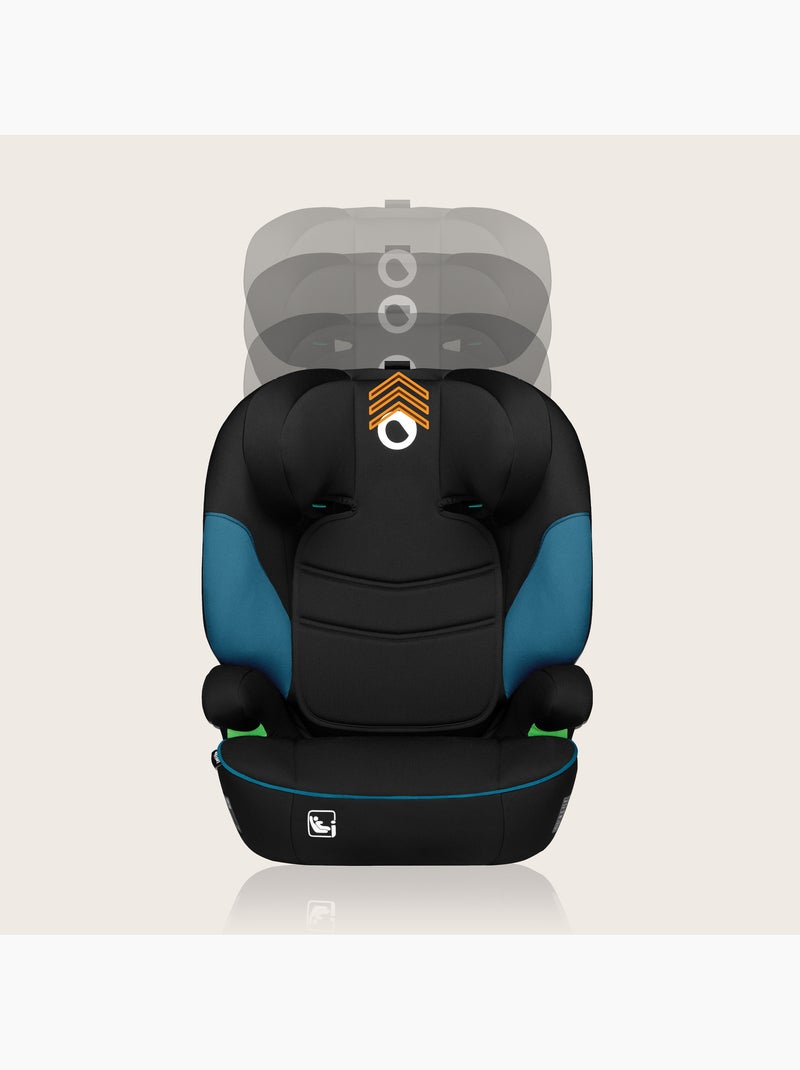 Siège auto 100-150cm LIONELO Lars i-Size - Assise large - Groupe 2/3 - Revêtement amovible Noir Bleu - Kiabi