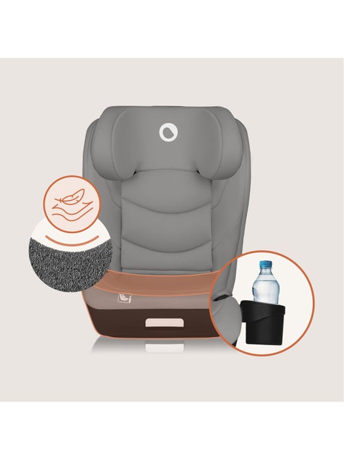 Siège auto 100-150cm LIONELO Neal i-Size - ISOFIX - Assise large - Porte-gobelet - Inclinable - Kiabi
