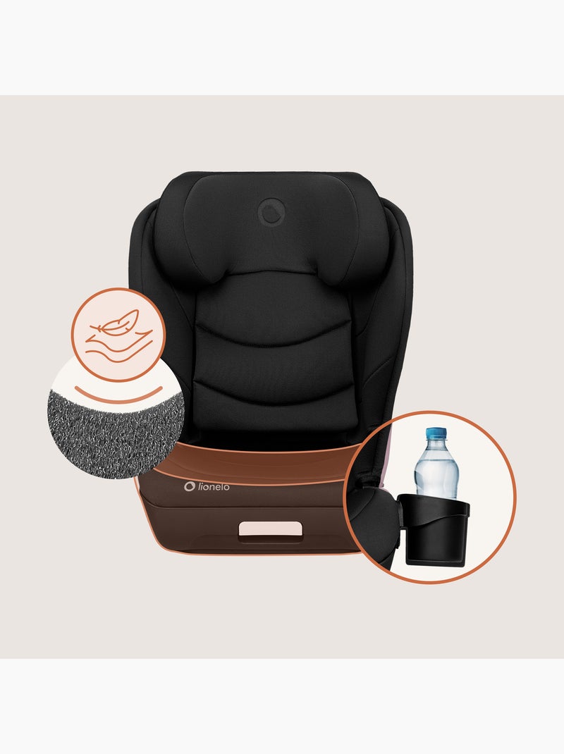 Siège auto 100-150cm LIONELO Neal i-Size - ISOFIX - Assise large - Porte-gobelet - Inclinable Noir - Kiabi