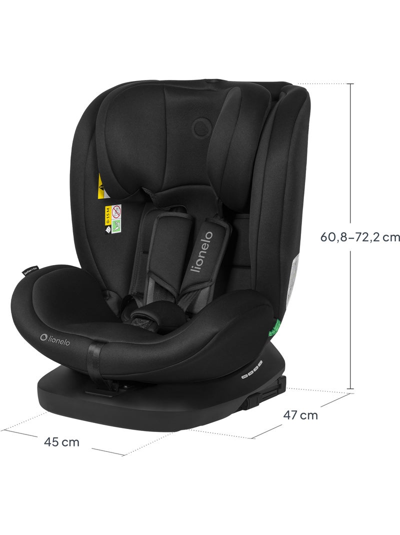 Siège auto 360° LIONELO Bastiaan i-Size - ISOFIX - Groupe 0+/1/2/3 - 40 à 150 cm - SideProtect Noir - Kiabi