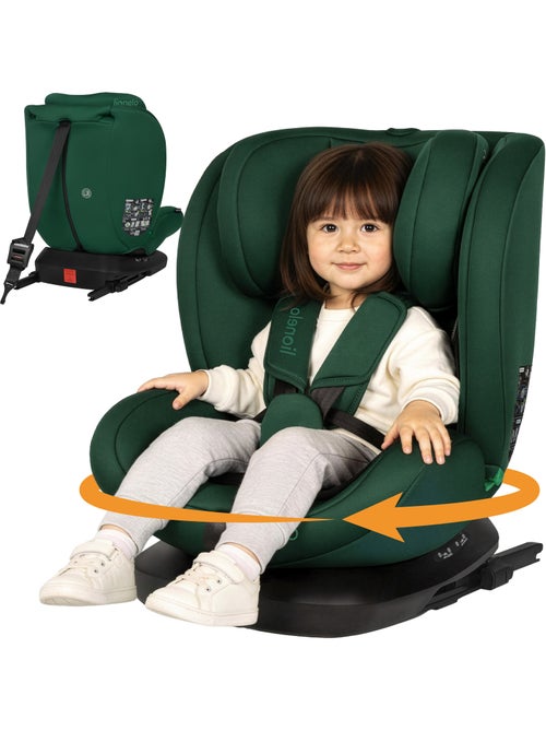 Siège auto 360° LIONELO Bastiaan i-Size - ISOFIX - Groupe 0+/1/2/3 - 40 à 150 cm - SideProtect - Kiabi