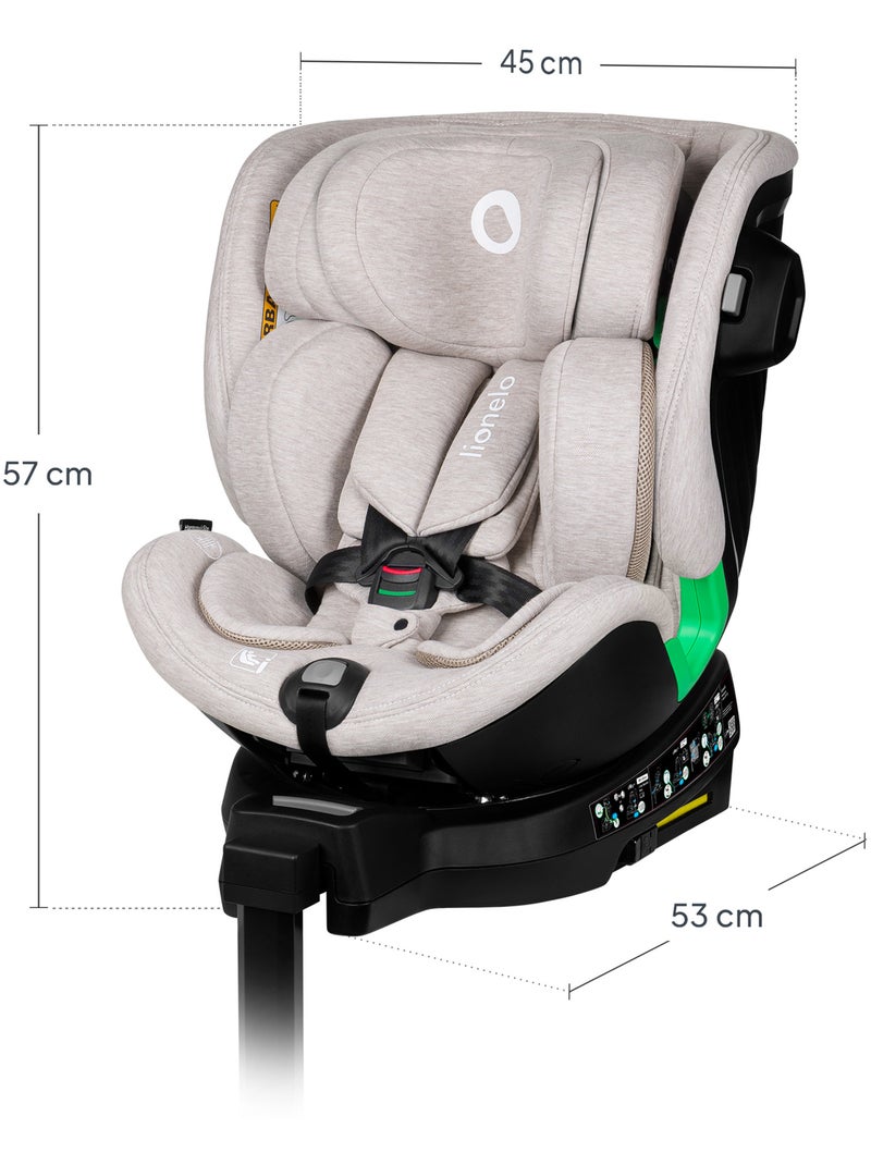 Siège auto 360° LIONELO Harmony i-Size - ISOFIX - 60% bambou - 40-150cm - Groupe 0+/1/2/3 Beige - Kiabi
