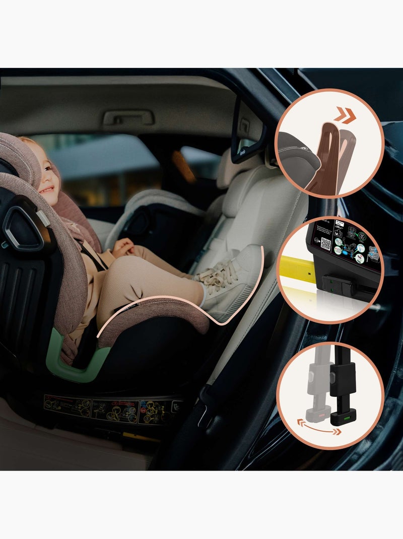 Siège auto 360° LIONELO Harmony i-Size - ISOFIX - 60% bambou - 40-150cm - Groupe 0+/1/2/3 Gris - Kiabi