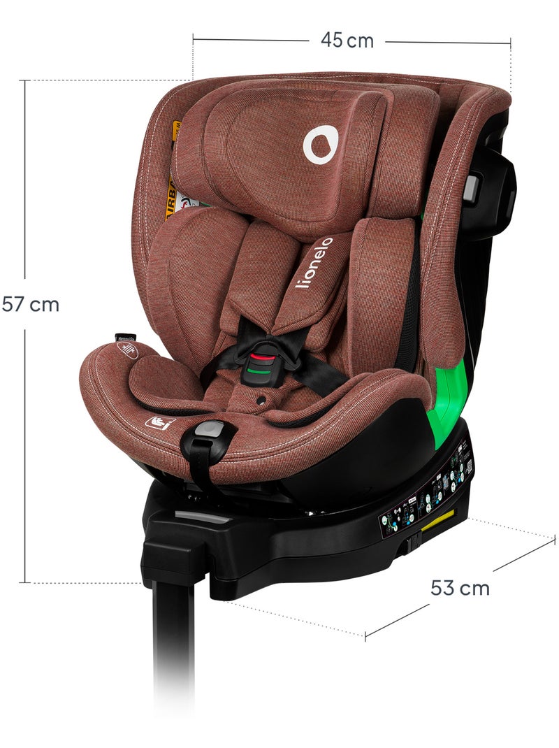 Siège auto 360° LIONELO Harmony i-Size - ISOFIX - 60% bambou - 40-150cm - Groupe 0+/1/2/3 Marron - Kiabi