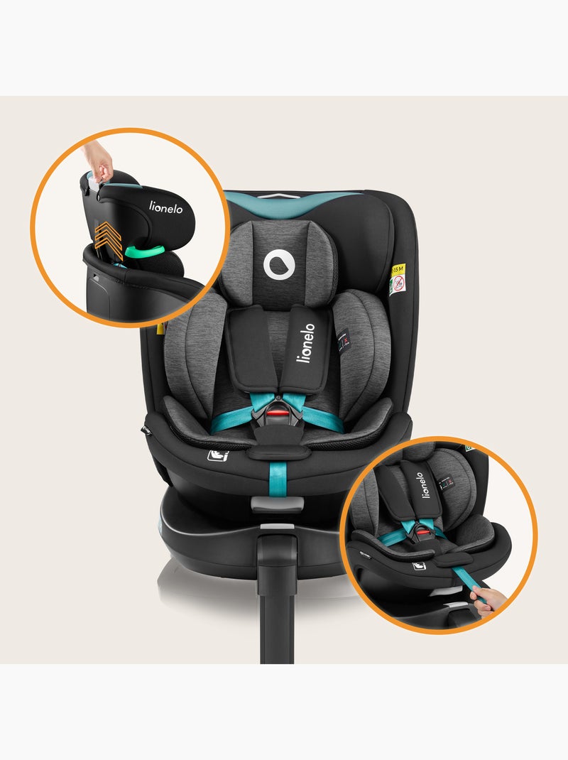 Siège auto 360° LIONELO Navy i-Size - ISOFIX - Ventilation du boîtier - 40-150 cm - 0+/1/2/3 Noir Bleu - Kiabi