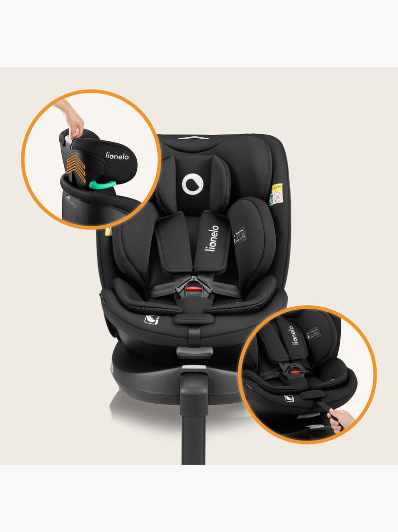 Siège auto 360° LIONELO Navy i-Size - ISOFIX - Ventilation du boîtier - 40-150 cm - 0+/1/2/3 Noir - Kiabi