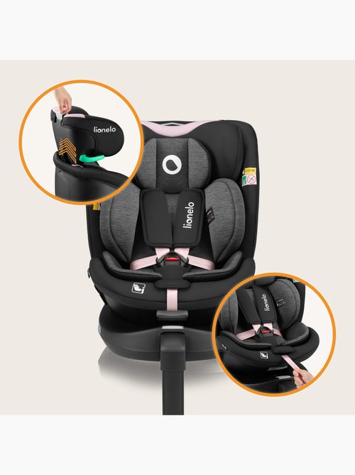 Siège auto 360° LIONELO Navy i-Size - ISOFIX - Ventilation du boîtier - 40-150 cm - 0+/1/2/3 - Kiabi