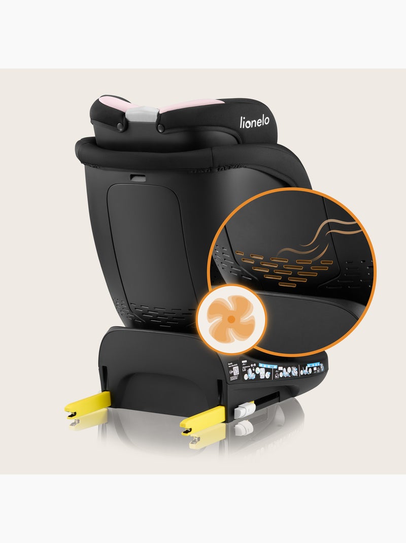 Siège auto 360° LIONELO Navy i-Size - ISOFIX - Ventilation du boîtier - 40-150 cm - 0+/1/2/3 Noir Rose - Kiabi
