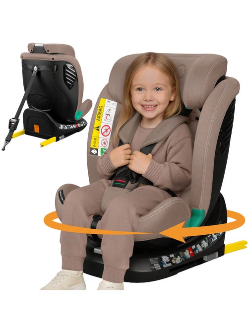Siège auto 40-150cm LIONELO Bastiaan One i-Size - Base pivotante 360° - ISOFIX - Kiabi