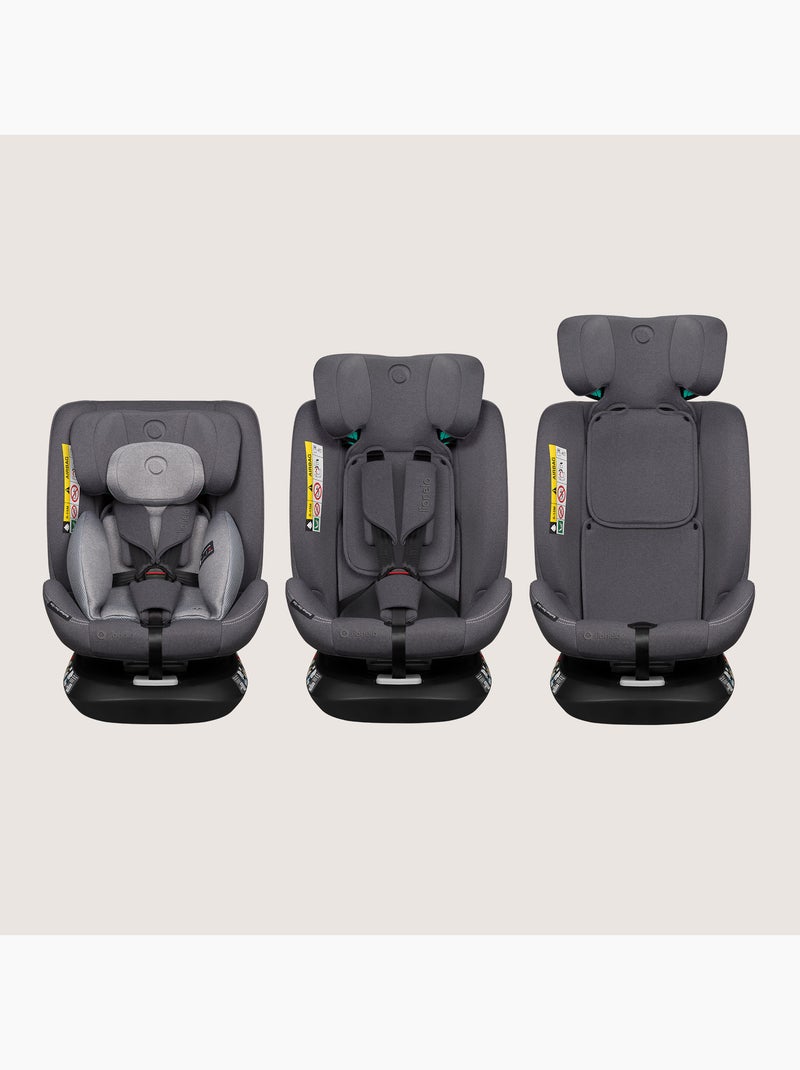 Siège auto 40-150cm LIONELO Bastiaan One i-Size - Base pivotante 360° - ISOFIX Gris - Kiabi