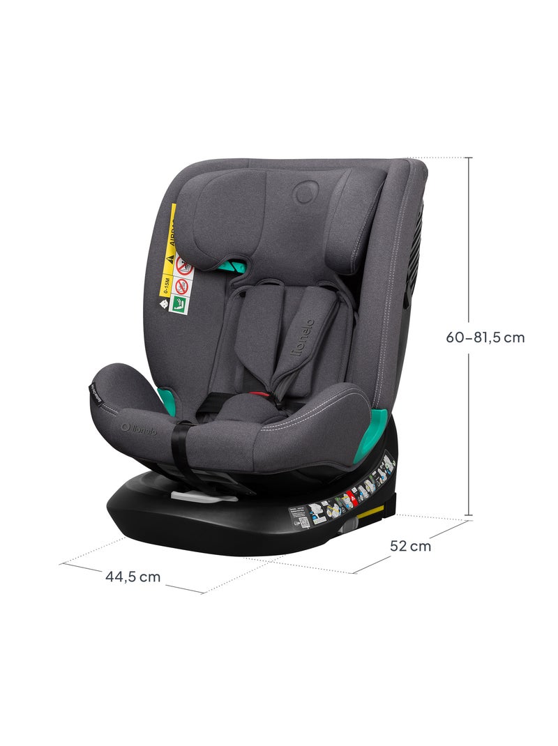 Siège auto 40-150cm LIONELO Bastiaan One i-Size - Base pivotante 360° - ISOFIX Gris - Kiabi