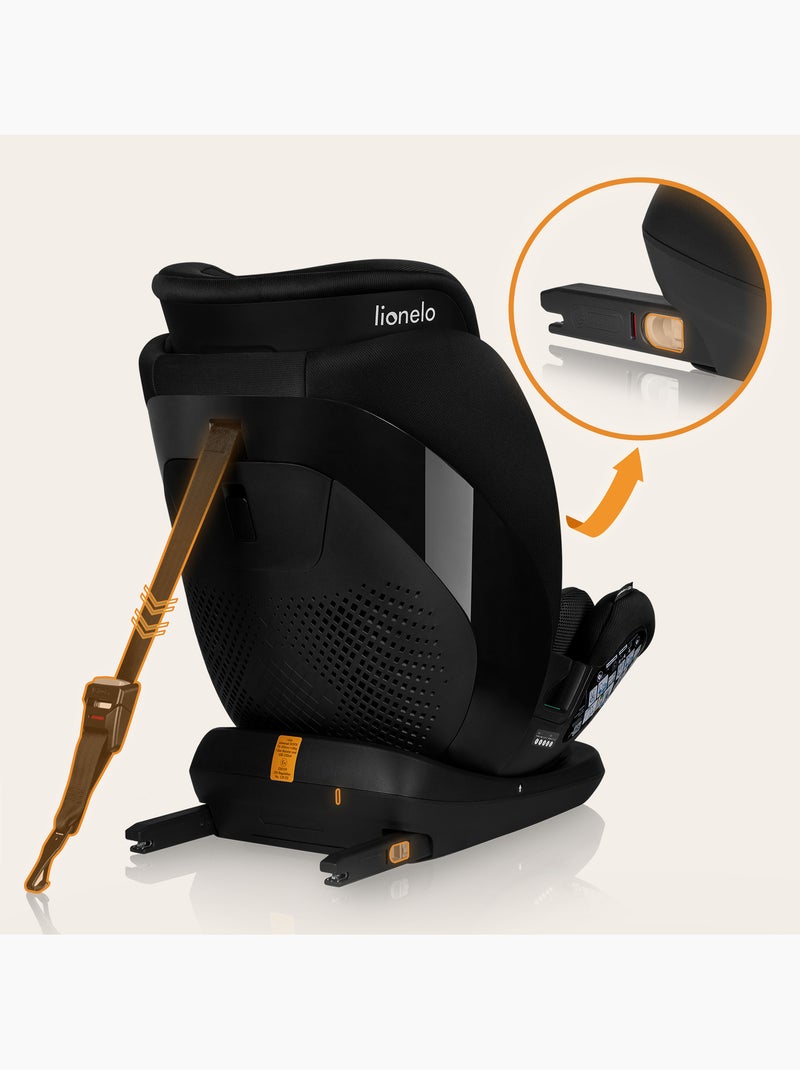 Siège auto 76-150cm LIONELO Lavender i-Size - ISOFIX - Ventilation - Groupe 1/2/3 Noir - Kiabi
