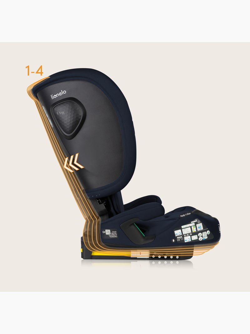 Siège auto 76-150cm LIONELO Nelly i-Size - ISOFIX - Pliable - Sangle TopTether - Groupe 1/2/3 Bleu - Kiabi