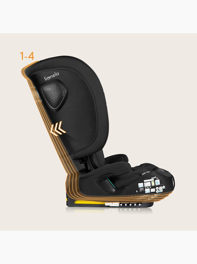 Siège auto 76-150cm LIONELO Nelly i-Size - ISOFIX - Pliable - Sangle TopTether - Groupe 1/2/3 Noir - Kiabi