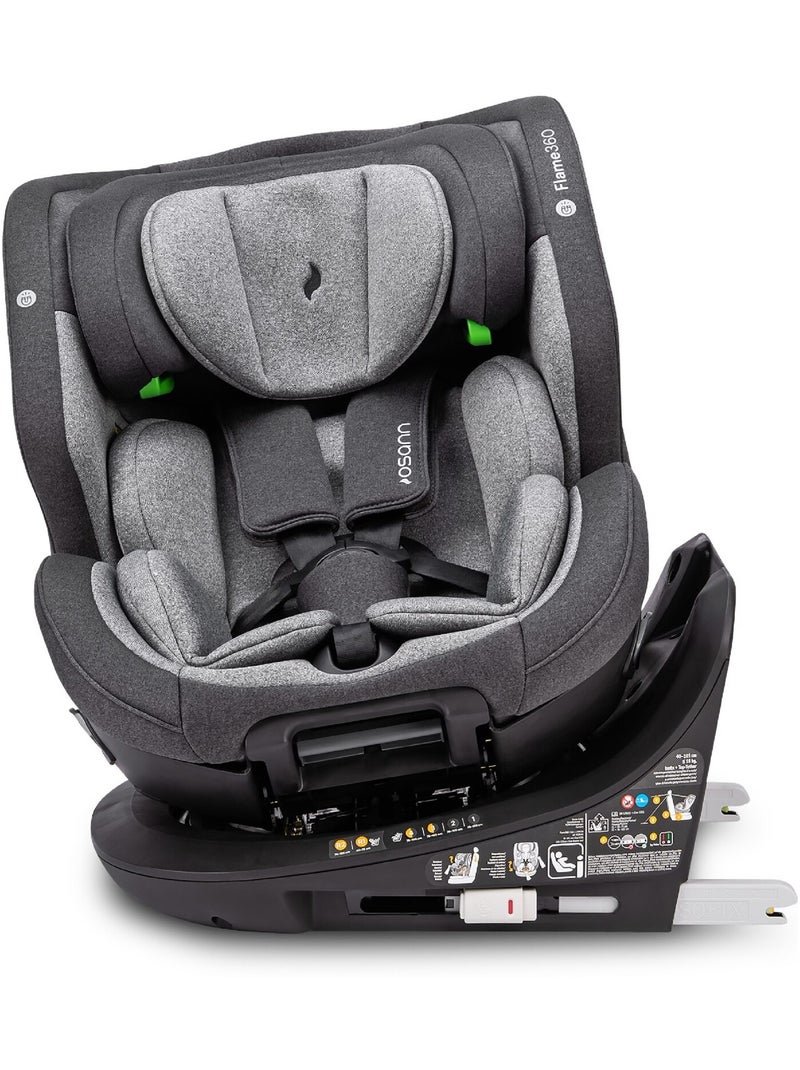 Siège auto bébé/enfant flame 360 isofix i-size - 40-150 cm Gris Gris - Kiabi