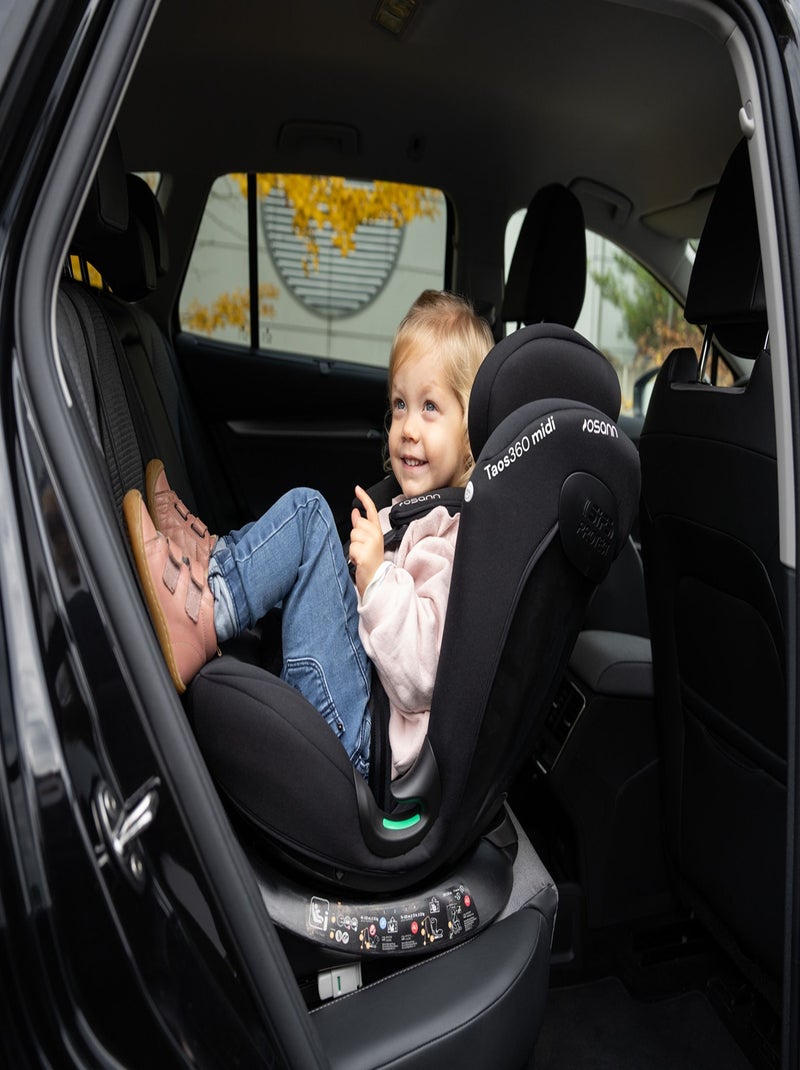 Siège auto bébé/enfant taos360 midi i-size - 76-150 cm Noir Noir - Kiabi