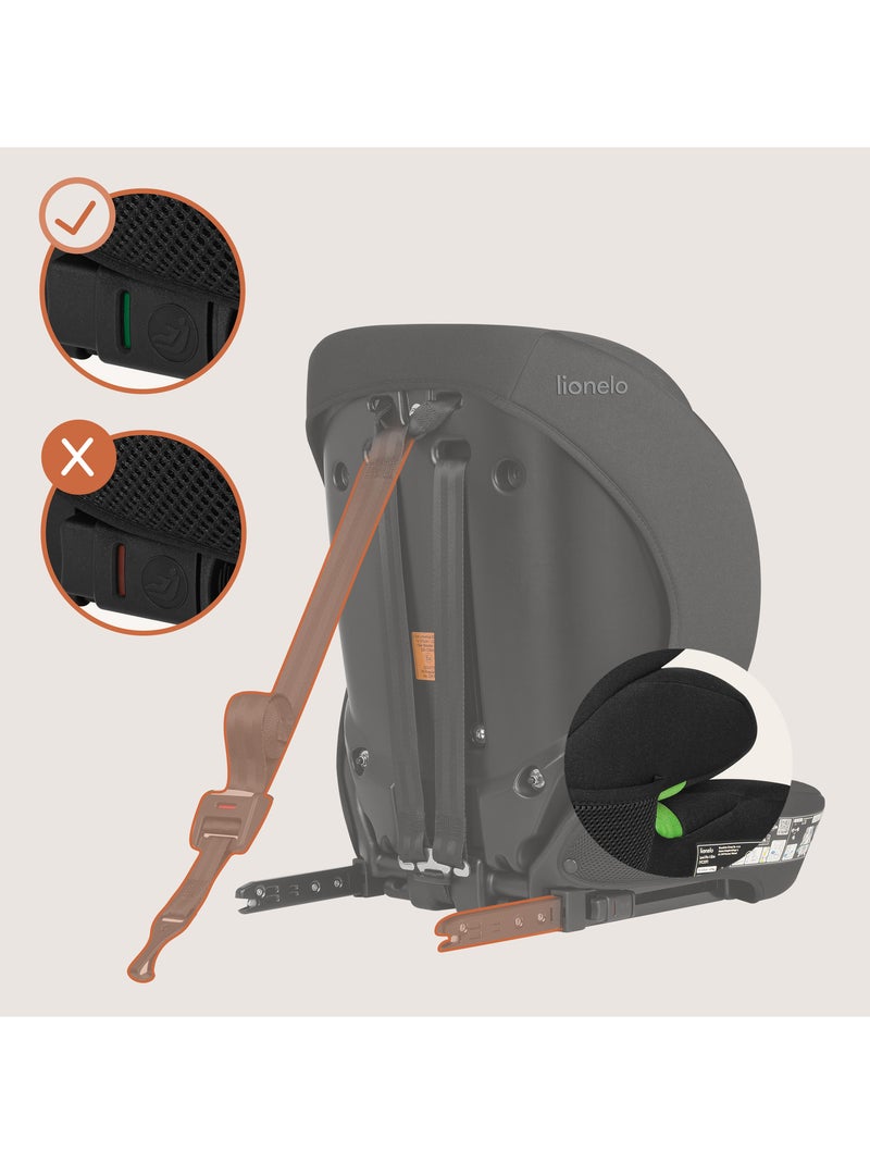 Siège auto évolutif LIONELO Levi Fix i-Size - ISOFIX - 76-150 cm - Groupe 1/2/3 Noir - Kiabi