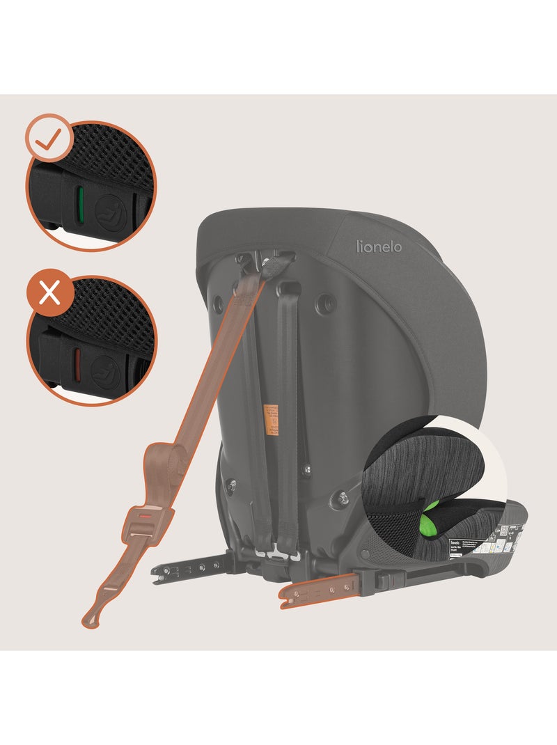 Siège auto évolutif LIONELO Levi Fix i-Size - ISOFIX - 76-150 cm - Groupe 1/2/3 Noir Gris - Kiabi