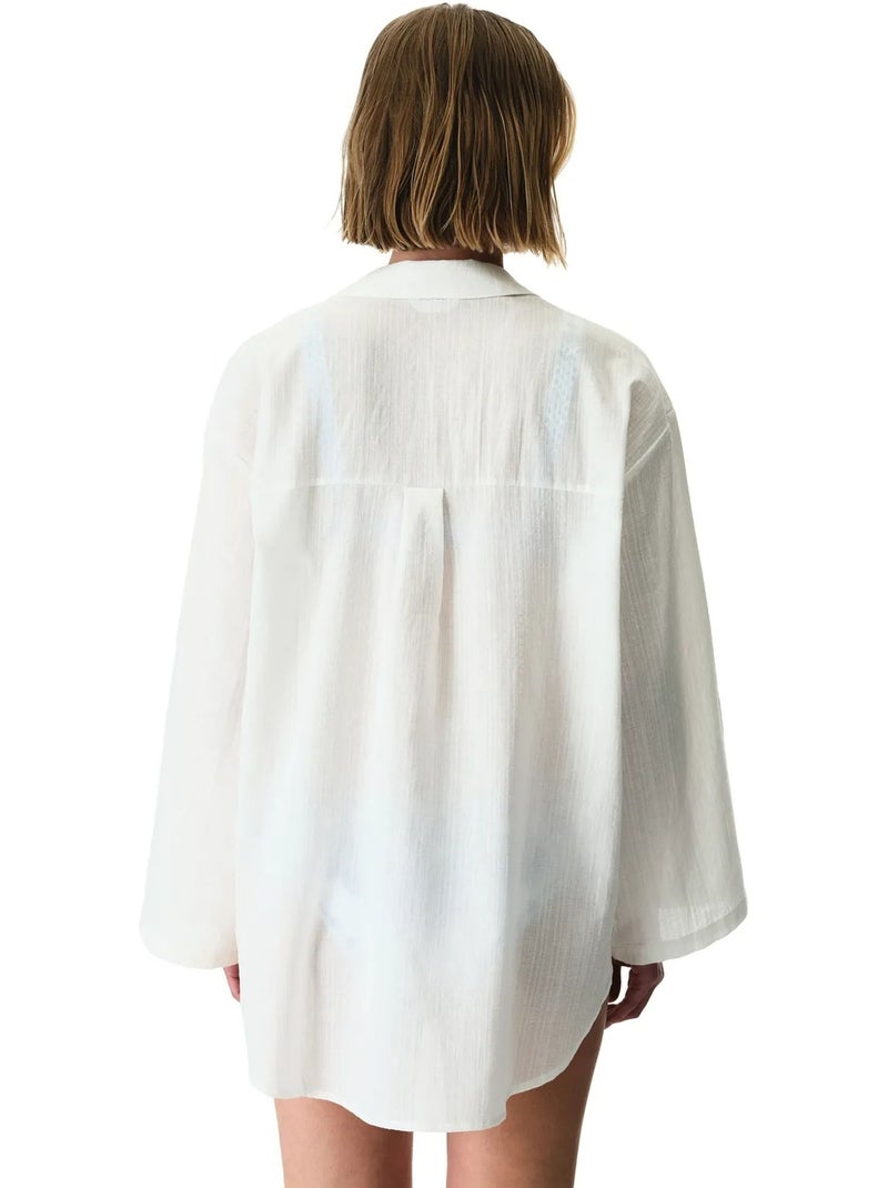 Sienna chemise à manches longues penti Blanc - Kiabi