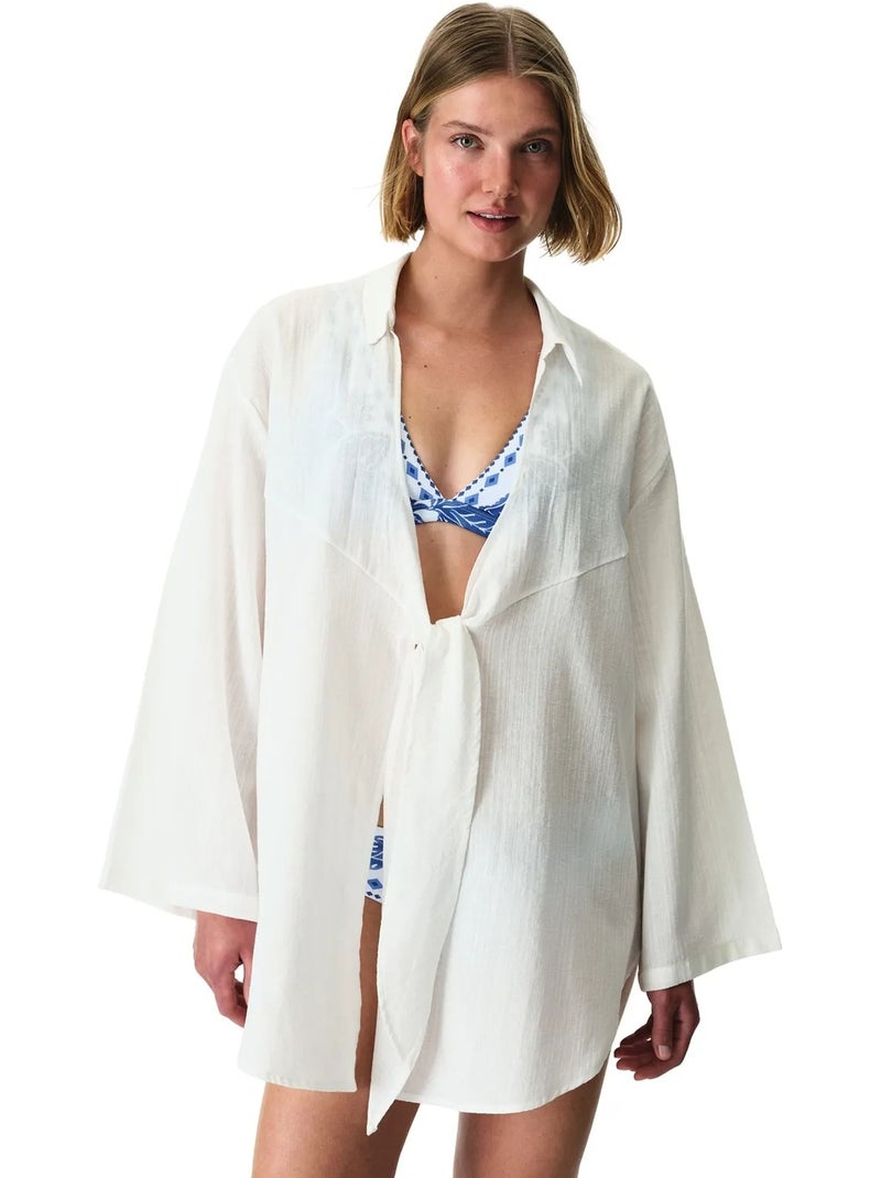 Sienna chemise à manches longues penti Blanc - Kiabi