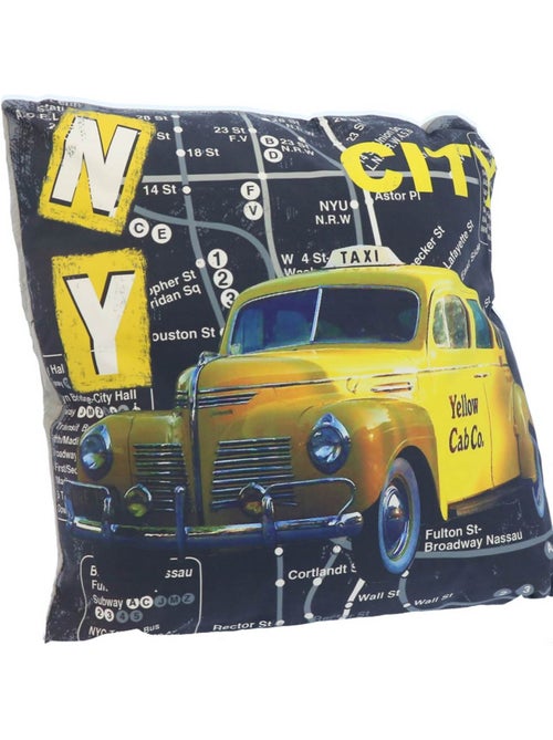 Sierkussen bedrukt taxi New York 35 x 35 cm Model 1 - CMP - Kiabi Sierkussen bedrukt taxi New York 35 x 35 cm Model 1 - CMP - Kiabi