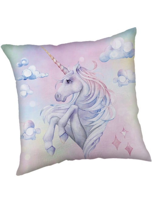 Sierkussen eenhoorns 'unicorn®' 40 x 40 cm dubbelzijdig – Fleece - Kiabi Sierkussen eenhoorns 'unicorn®' 40 x 40 cm dubbelzijdig – Fleece - Kiabi