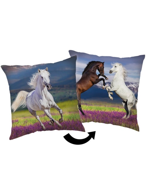 Sierkussen kinderen paarden fleece 40 x 40 cm – - Kiabi Sierkussen kinderen paarden fleece 40 x 40 cm – - Kiabi