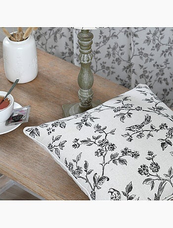 Sierkussen met bloemenprint
