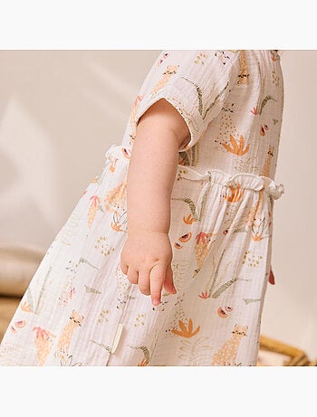 Sierra katoenen gaas babyjurk