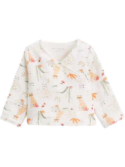 Sierra katoenen gaas babyvestje - Kiabi