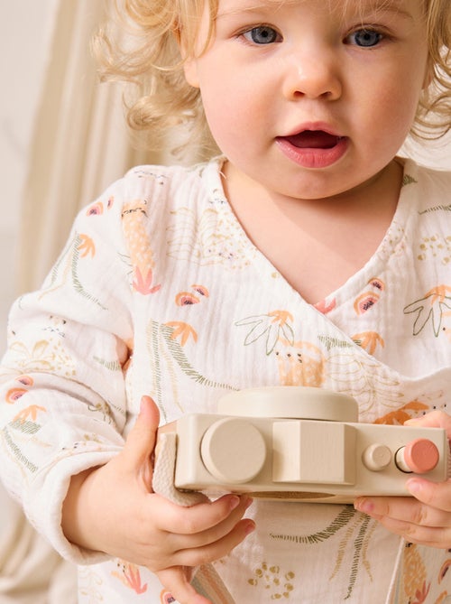 Sierra katoenen gaas babyvestje - Kiabi