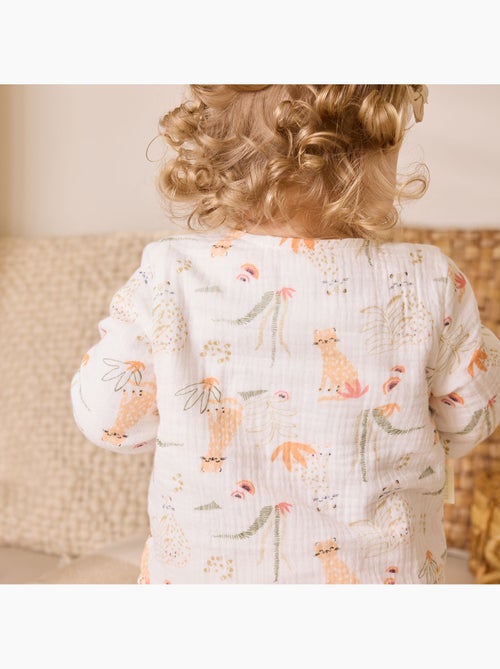 Sierra katoenen gaas babyvestje - Kiabi