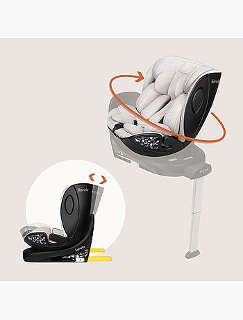 Si?ge auto 40-105cm LIONELO Moxie Next - Pivotant - Pour base ISOFIX Moxie
