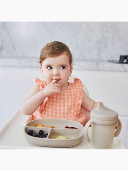 Siliconen babybord met zuignap en deksel - Kiabi