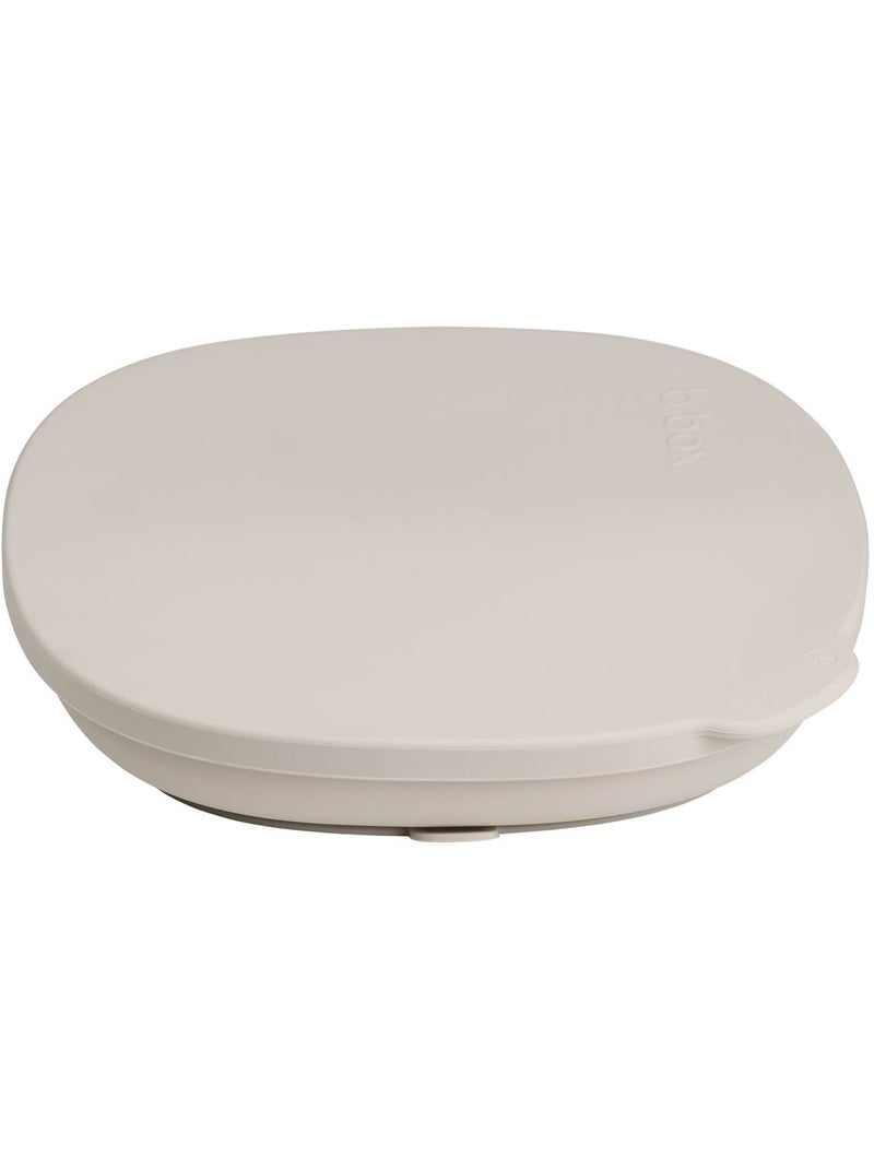 Siliconen babybord met zuignap en deksel Beige - Kiabi