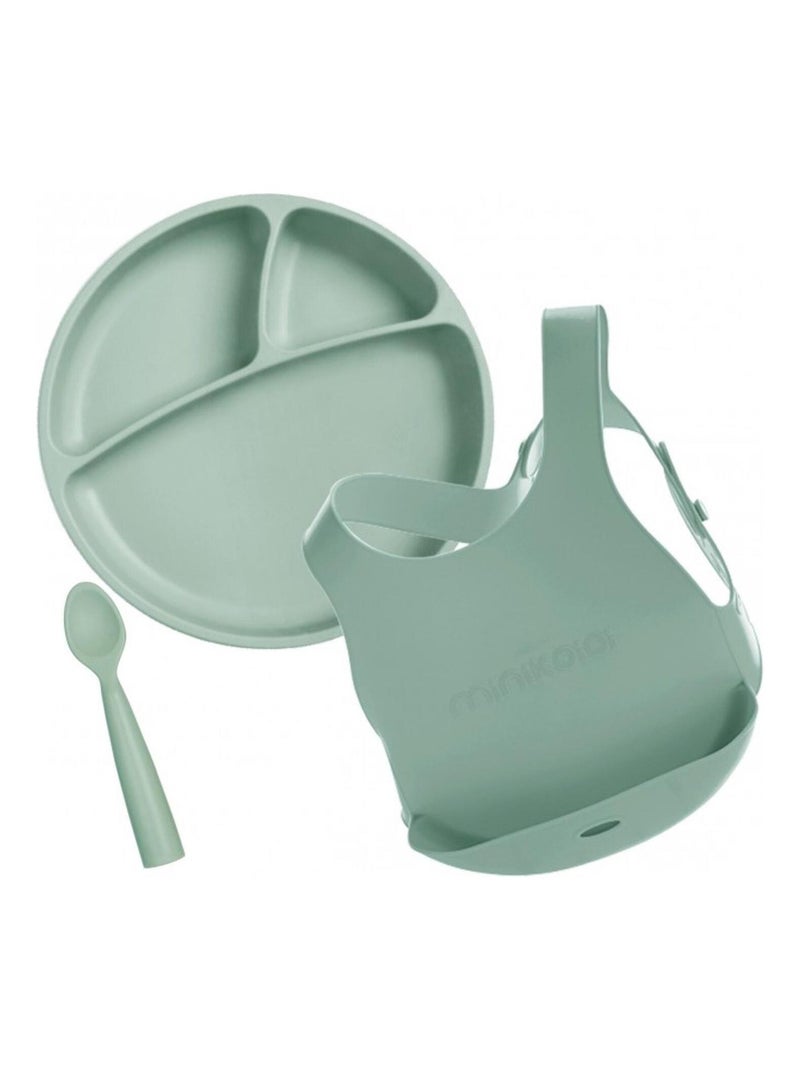 Siliconen babylepel Groen - Kiabi