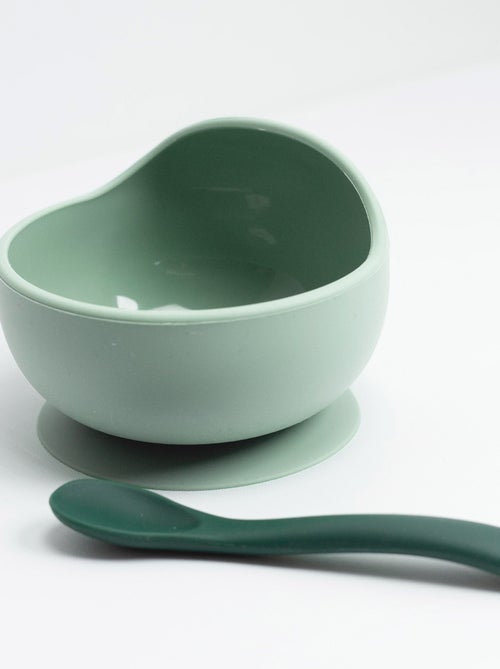 Siliconen eetset voor baby's - 2-delig - Kiabi