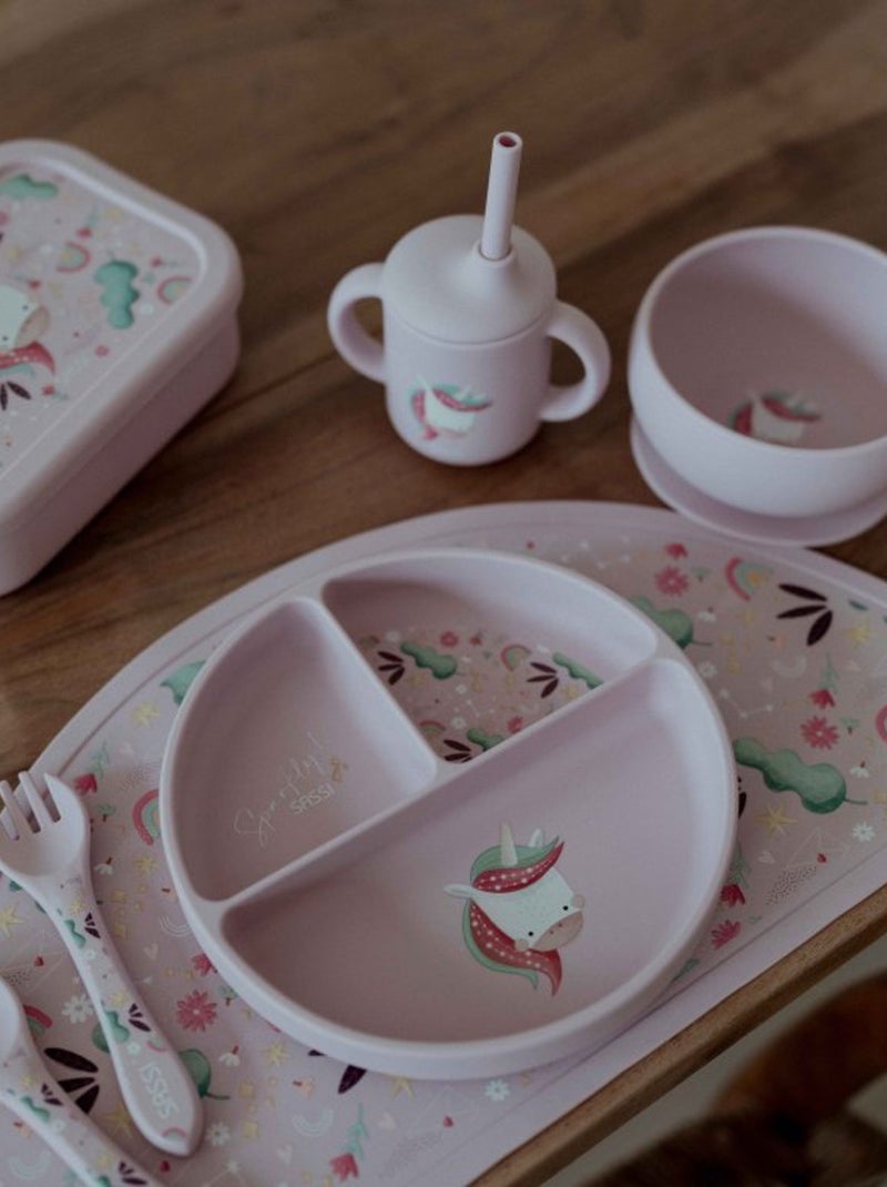 Siliconen placemat - dieren Roze - Kiabi