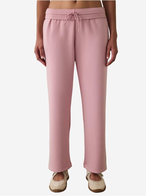 Silky feel joggingbroek met normale taille en inzetten penti - Kiabi