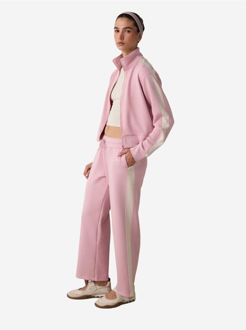Silky feel joggingbroek met normale taille en inzetten penti - Kiabi