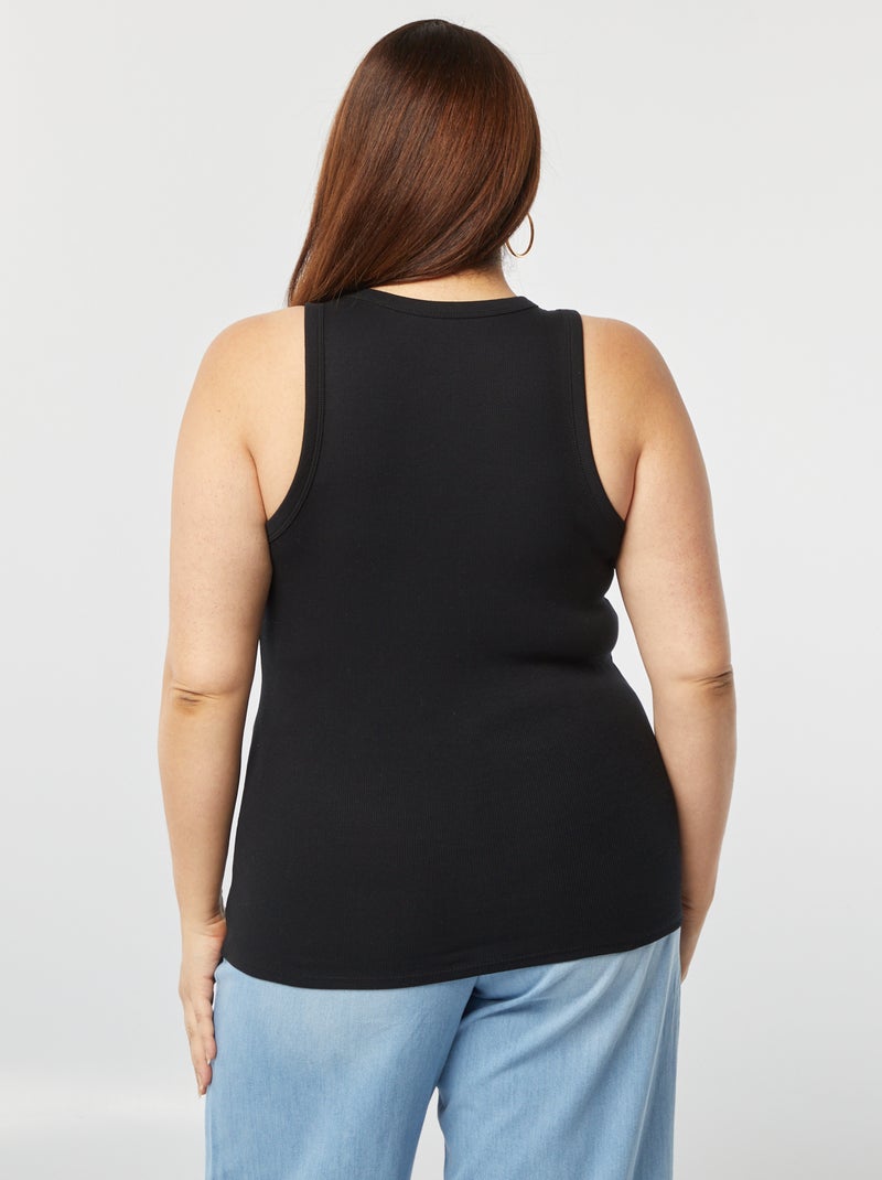 Singlet - haltermodel zwart - Kiabi