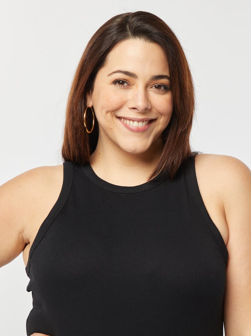 Singlet - haltermodel zwart - Kiabi