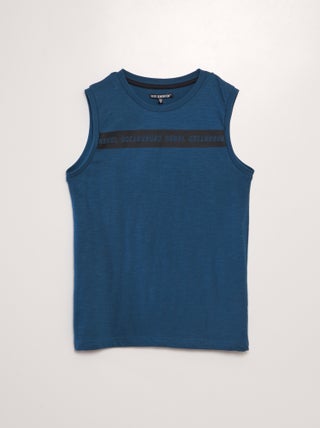 Singlet in jersey met ronde hals